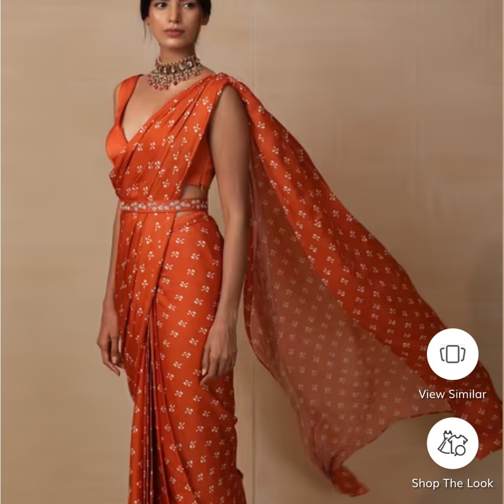 Orange Sari with Blouse